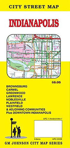 Indianapolis, IN City Street Map GM Johnson