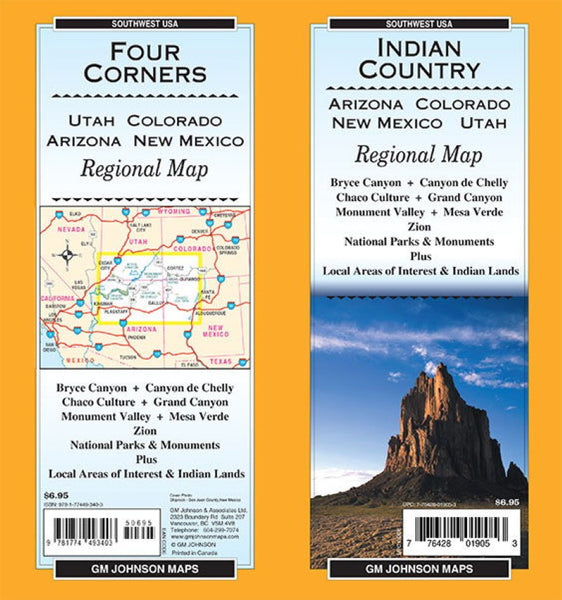 Indian Country / Four Corners (AZ,CO,NM,UT) regional map GM Johnson
