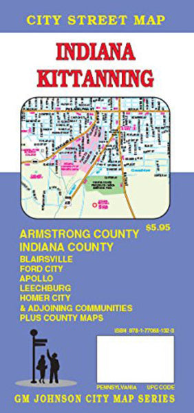 Indiana : Kittanning : city street map GM Johnson