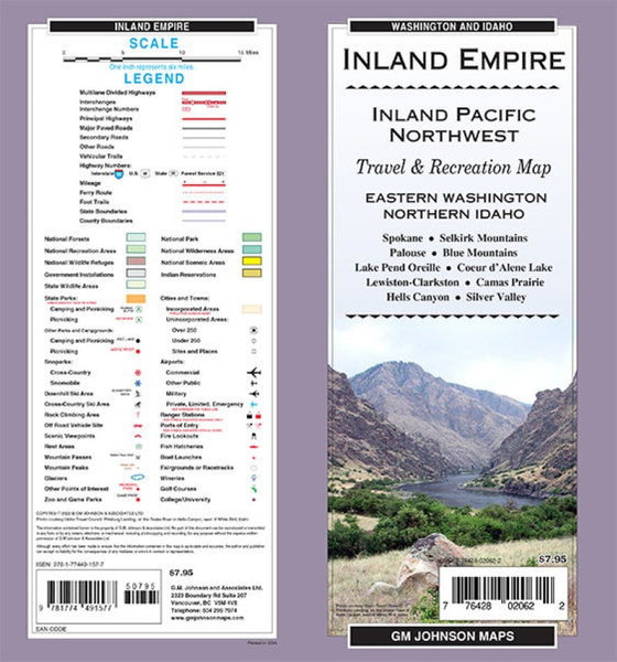 Inland Empire / Eastern WA / Northern ID, Washington Regional Map GM Johnson