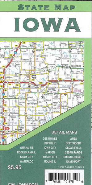 Iowa State Map GM Johnson