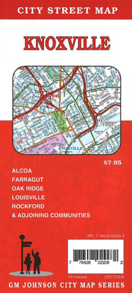 Knoxville City Street Map GM Johnson