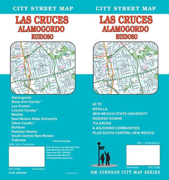 Las Cruces : Alamagordo : Ruidoso : city street map GM Johnson