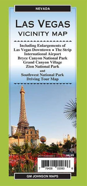 Las Vegas & Vicinity, Nevada Regional Map GM Johnson