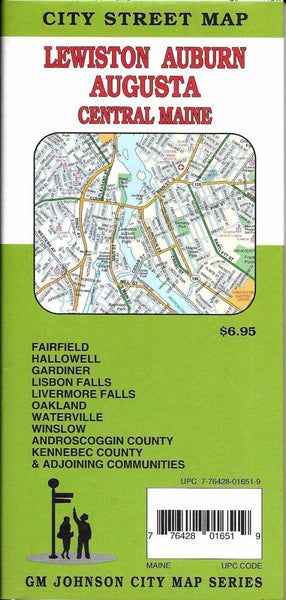 Lewiston : Auburn : Augusta : central Maine : city street map = August : Lewiston : Auburn : Waterville : city street map GM Johnson