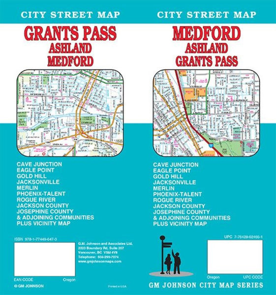 Medford : Ashland : Grants Pass : city street map = Grants Pass : Ashland : Medford : city street map GM Johnson