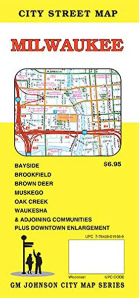 Milwaukee, Wisconsin City Street Map GM Johnson