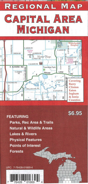 Capital area Michigan : regional map = Capital area Michigan : back roads GM Johnson
