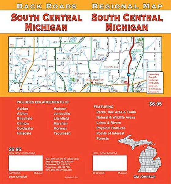 South central Michigan : regional map = South central Michigan : back roads GM Johnson