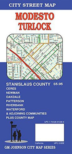 Modesto : Turlock : city street map = Modesto : Turlock : Stanislaus County : city street map GM Johnson