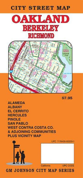 Oakland, Berkeley, Richmond CA : city street map = Oakland : Berkeley : Alameda : city street map GM Johnson