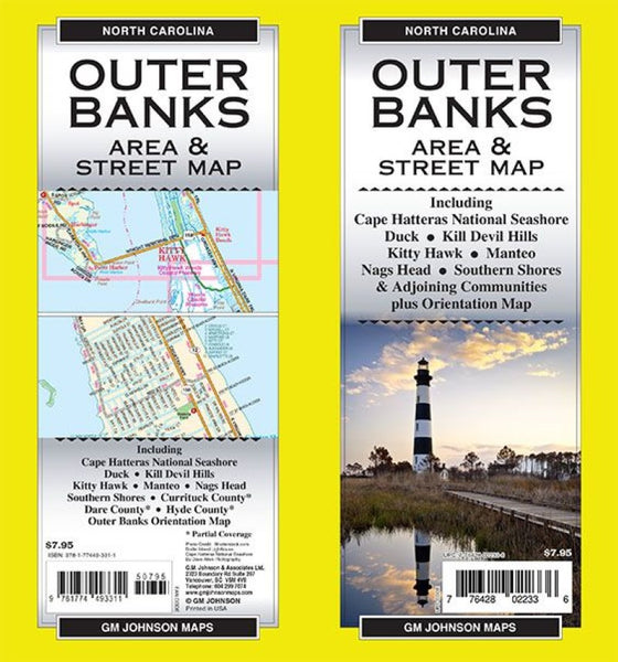 Outer Banks Area & Street Map GM Johnson