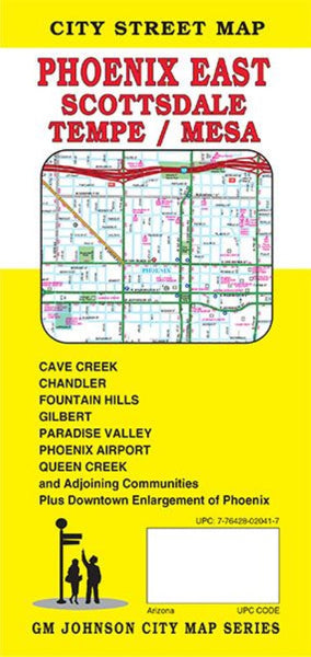 Phoenix East, Arizona City Street Map GM Johnson