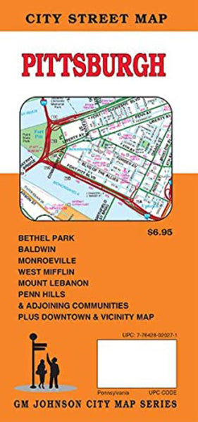 Pittsburgh, Pennsylvania Street Map GM Johnson