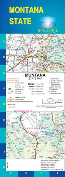 Montana, Pearl Map, laminated GM Johnson