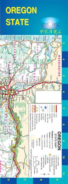Oregon, Pearl Map, laminated, with Portland inset GM Johnson