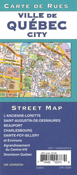 Quebec City street map GM Johnson
