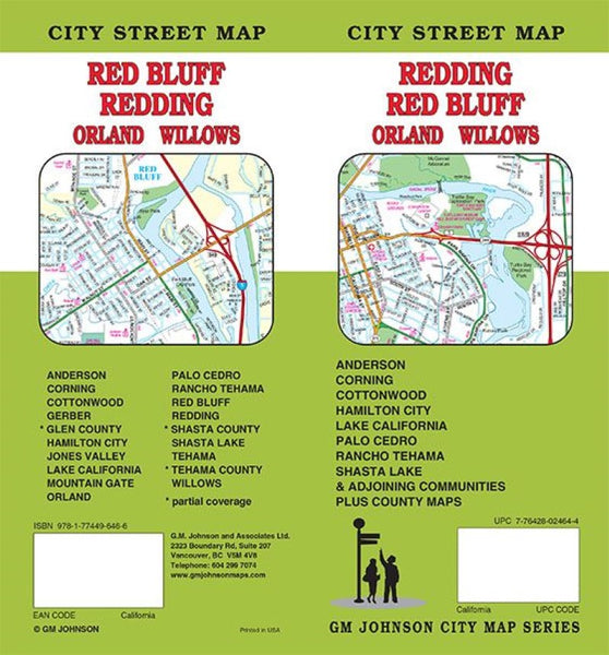 Redding : Red Bluff : Orland Willows: city street map = Red Bluff : Redding : Orland Willows: city street map GM Johnson