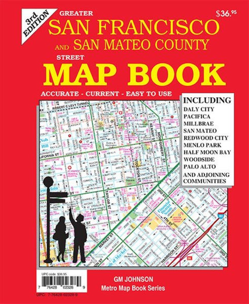Greater San Francisco & San Mateo Counties, California Street MapBook (Spiral Bound) GM Johnson