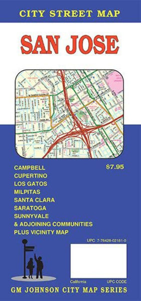San Jose, Calfornia City Street Map GM Johnson