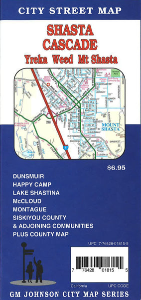 Shasta Cascade : Yreka : Weed : Mt Shasta : city street map GM Johnson