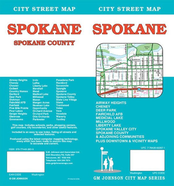 Spokane : city street map = Spokane : Spokane County : city street map GM Johnson