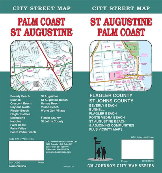 St Augustine : Palm Coast : city street map GM Johnson