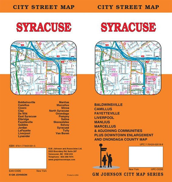 Syracuse, New York Street Map GM Johnson