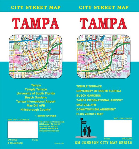Tampa, Florida Street Map GM Johnson