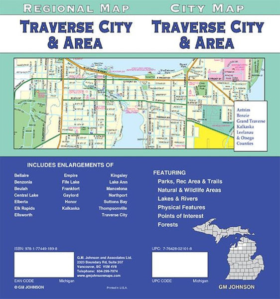 Traverse City & area : city map = Traverse City & area : regional map GM Johnson