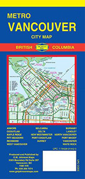 Metro Vancouver : city map GM Johnson