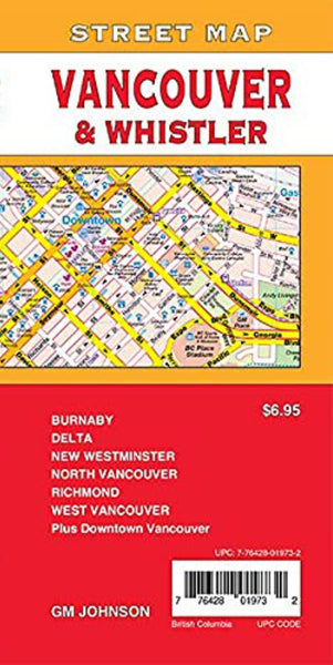 Vancouver / Whistler Street Map GM Johnson