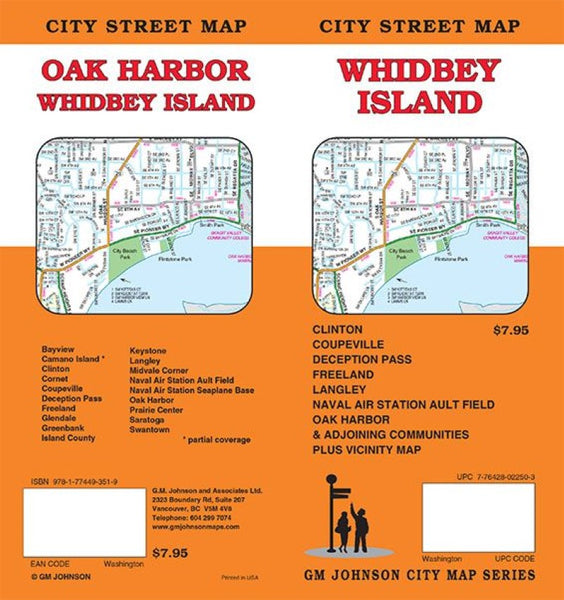 Whidbey Island : city street map = Oak Harbor : Whidbey Island : city street map GM Johnson