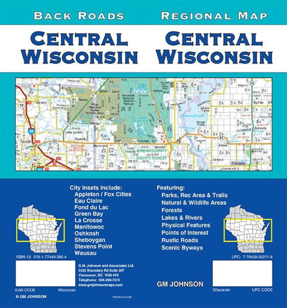 Central Wisconsin : regional map = Central Wisconsin : back roads GM Johnson