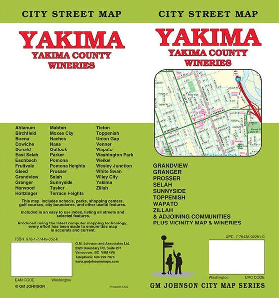Yakima : Yakima County : wineries : city street map GM Johnson