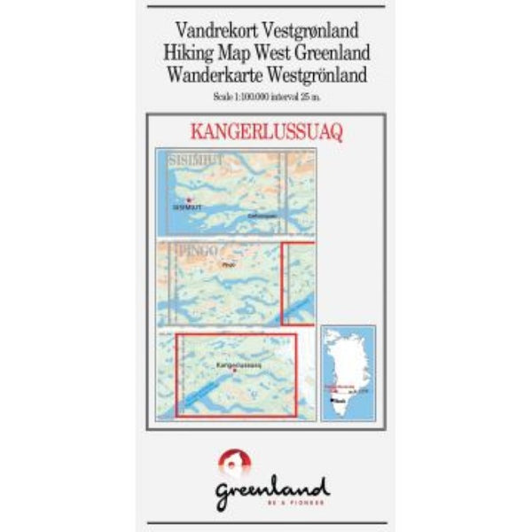 Kangerlussuaq hiking map Greenland Tourism