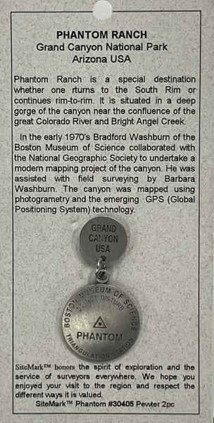 Phantom Ranch, Arizona 2-piece lapel pin, no chain Geo-Situ