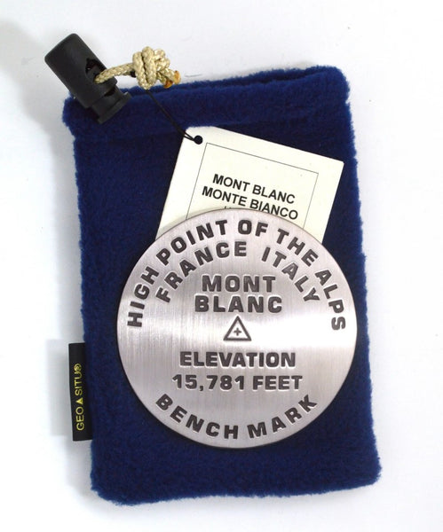 Mont Blanc, Alps high point benchmark paperweight Geo-Situ