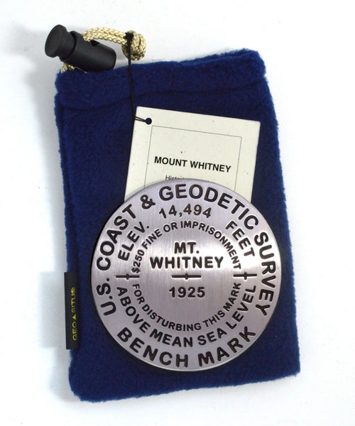 Mt. Whitney, Inyo National Forest, California benchmark paperweight Geo-Situ