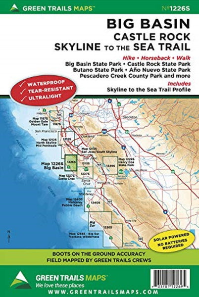 Big Basin, CA No. 1226S Green Trail Maps