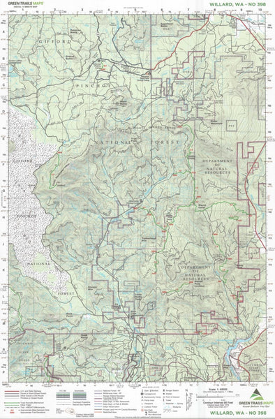 Willard, WA No. 398 Trail Map Green Trail Maps