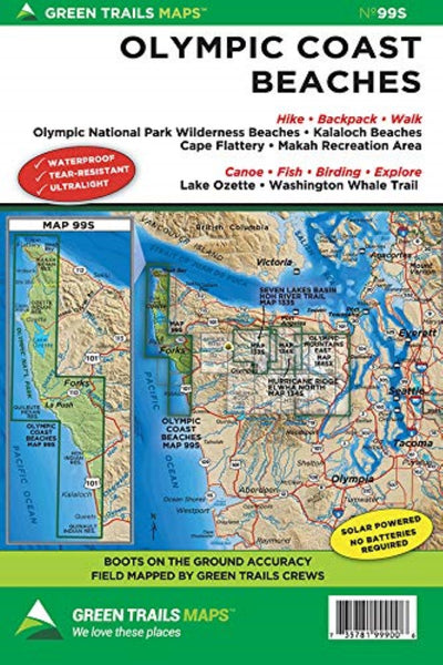 Olympic Coast Beaches, WA No. 99S Green Trail Maps