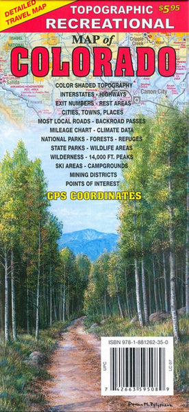 Topographic recreational map of Colorado GTR Mapping