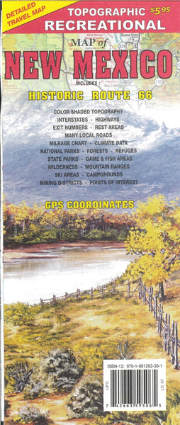 New Mexico, Topographic Recreational Map GTR Mapping