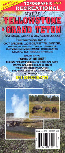 Yellowstone and Grand Teton, Wyoming, Topographic GTR Mapping