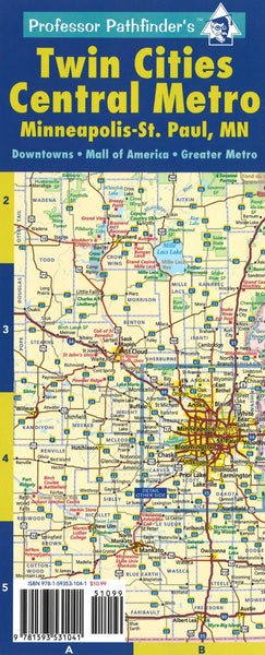 Twin Cities central metro map : Minneapolis-St. Paul, MN Hedberg Maps