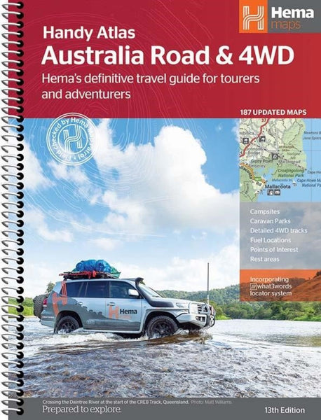 Australia Road & 4WD Handy Atlas - 185 x 248mm Hema Maps