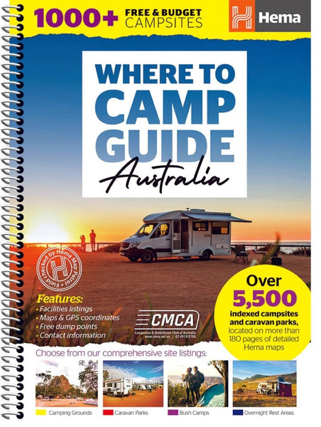 Where to Camp Australia Spiral Bound Hema Maps