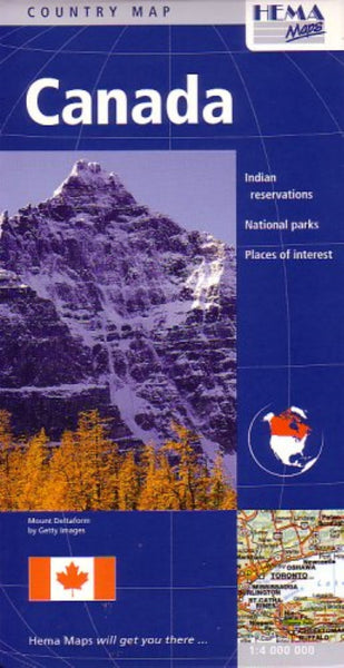 Canada : country map : Indian reservations : national parks : places of interest Hema Maps