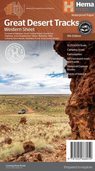 Hema great desert tracks : western sheet : 9th edition Hema Maps